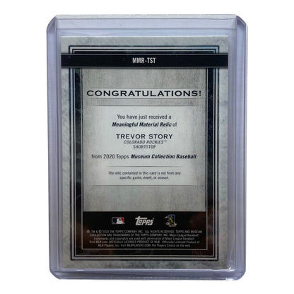 TOPPS MLBカード MUSEUM COLLECTION TREVOR STORY ROCKIES 03/10 #MMR-TST 中古 IT2