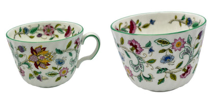 MINTON ミントン ハドンホール カップ&ソーサー ペア 洋食器 ブランド ティー 紅茶 花柄 中古 W1
