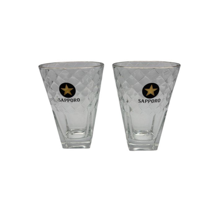 SAPPORO サッポロ生ビール 黒ラベル ペアグラス 酒器 タンブラー アルコール 食器 ビール 酒 中古 W1