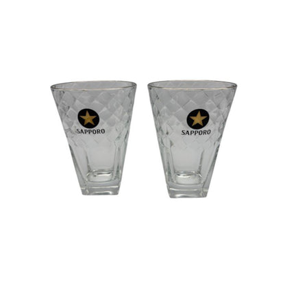 SAPPORO サッポロ生ビール 黒ラベル ペアグラス 酒器 タンブラー アルコール 食器 ビール 酒 中古 W1