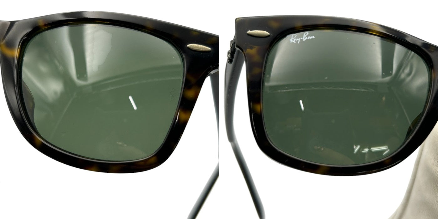 Ray・Ban レイバン サングラス べっ甲 RB2140-F メガネ 眼鏡 メンズ WAYFARER ウェイファーラー 中古 W４
