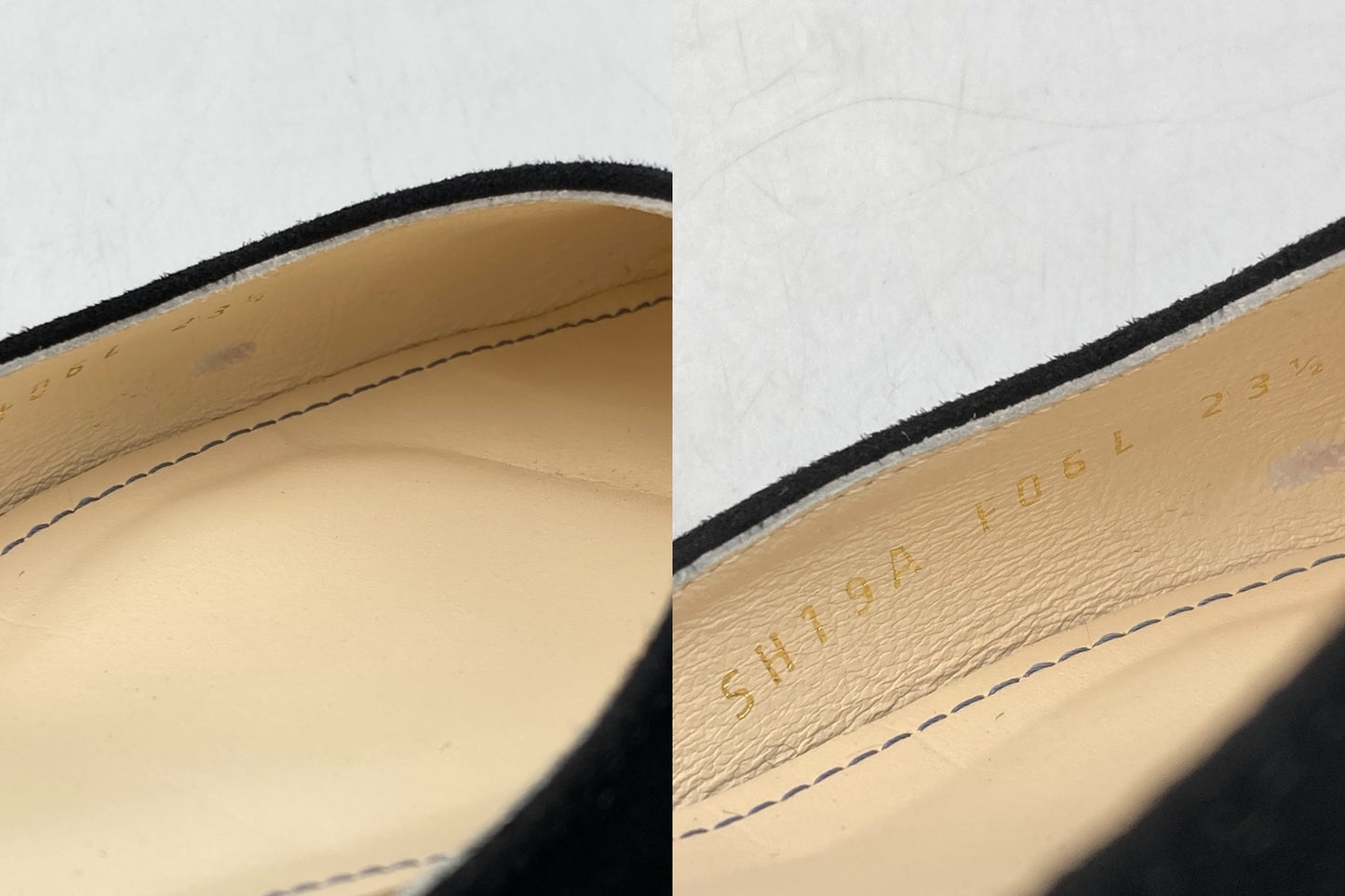 REGAL リーガル アンクルストラップ ローヒール パンプス F06L ブラック 23.5cm 中古 D4