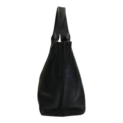 IL BISONTE イルビゾンテ トートバッグ ユニセックス レザー ハンドバッグ ロゴ ブラック 5432400114 中古 T1