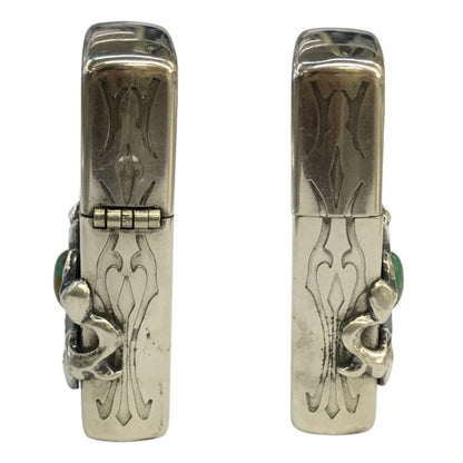 ZIPPO ジッポー ターコイズ オイルライター リバーシブル 立体 コレクション 中古 T1