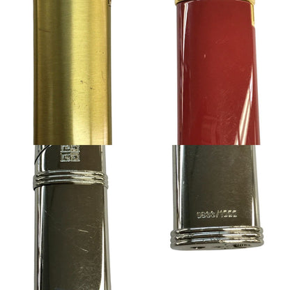 SONIA RYKIEL / GIVENCHY ガスライター 3点セット スリム 着火未確認 ジャンク品 ゴールド/レッド/シルバー 中古 T1