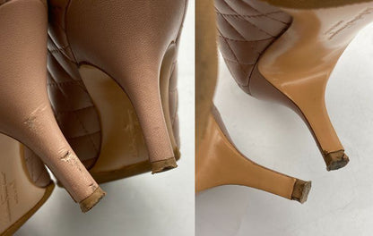 Salvatore Ferragamo フェラガモ ヴァラリボン キルティング パンプス サイズ6D 中古 D4