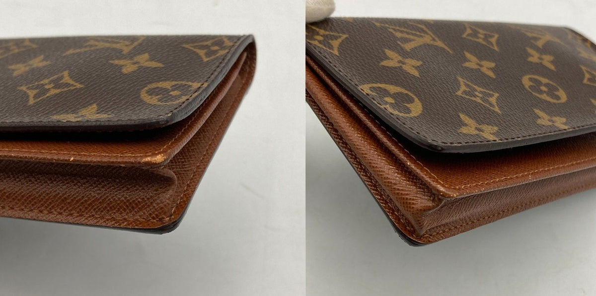 LOUIS VUITTON ルイヴィトン モノグラム ポルトカルトクレディ 円 長財布 札入れ M60825 中古 D4