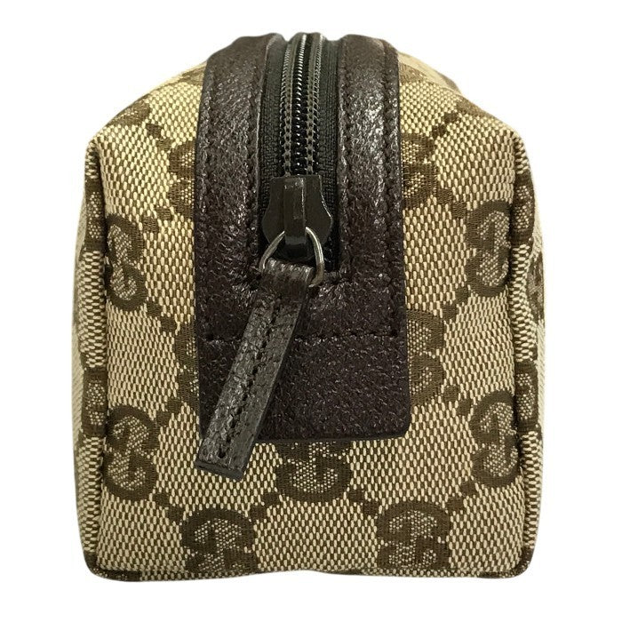 GUCCI グッチ GGキャンバス コスメポーチ レディース 化粧ポーチ 小物入れ ブラウン 29596 中古 T1
