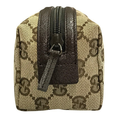 GUCCI グッチ GGキャンバス コスメポーチ レディース 化粧ポーチ 小物入れ ブラウン 29596 中古 T1