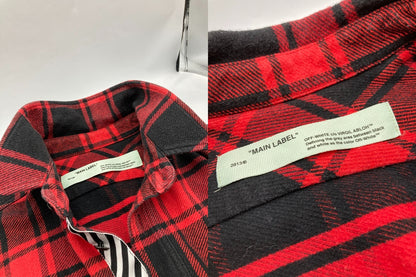 OFF-WHITE オフホワイト クオート フランネルシャツ サイズM 中古 D4