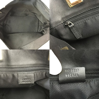GUCCI グッチ GGキャンバス トートバッグ レディース セミショルダー デイリーユース ブラック 002058 中古 T1