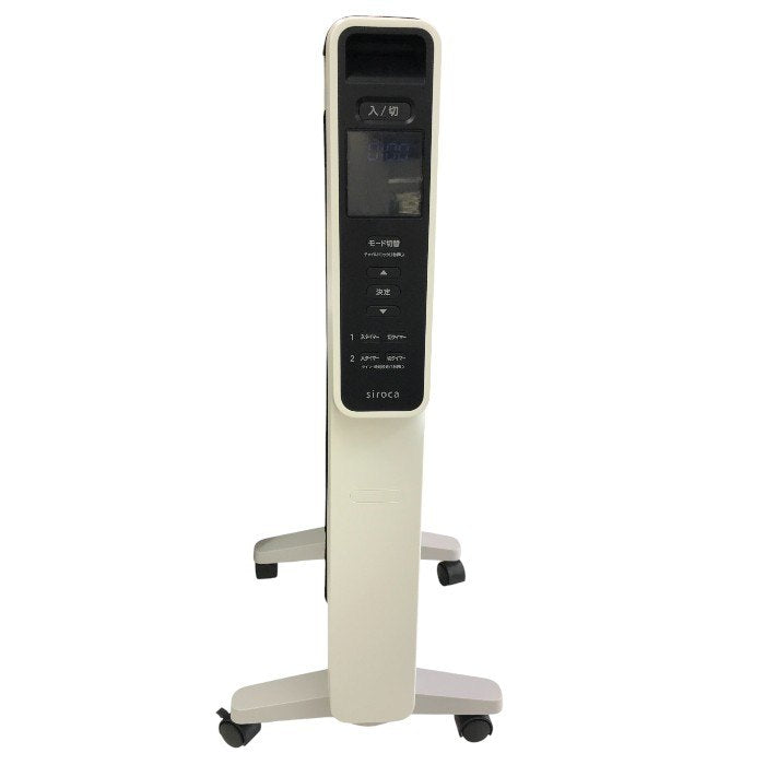 siroca シロカ 遠赤軽量ヒーター ホワイト 電気ストーブ 静音 10畳まで キャスター付き SN-M351 中古 Y1
