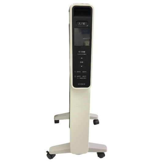 siroca シロカ 遠赤軽量ヒーター ホワイト 電気ストーブ 静音 10畳まで キャスター付き SN-M351 中古 Y1