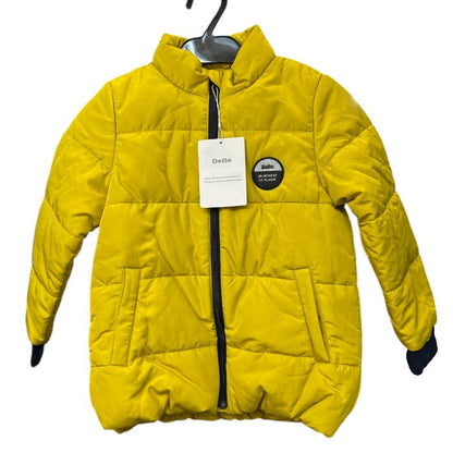 未使用品 BeBe ベベ 中綿 ジャケット イエロー 男の子 120 アウター 秋 冬 キッズ 中古 W４