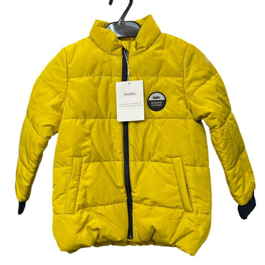 未使用品 BeBe ベベ 中綿 ジャケット イエロー 男の子 120 アウター 秋 冬 キッズ 中古 W４