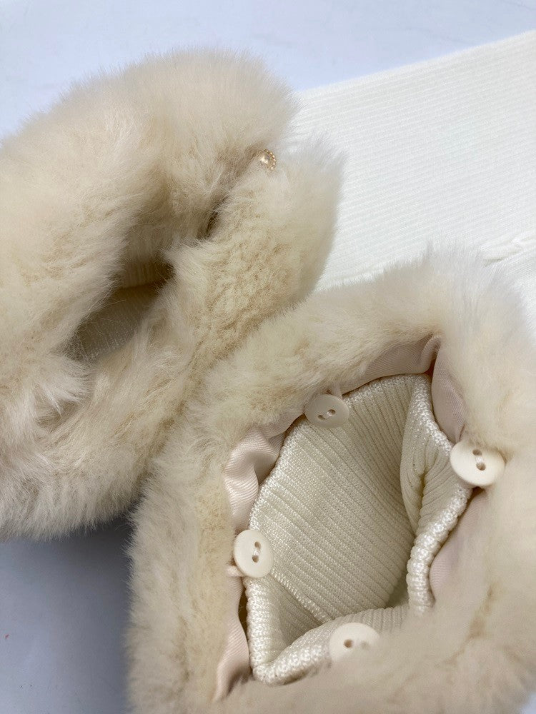 TOCCA トッカ エコファー付き ボレロ カーディガン 488445 サイズXS ホワイト 中古 D4