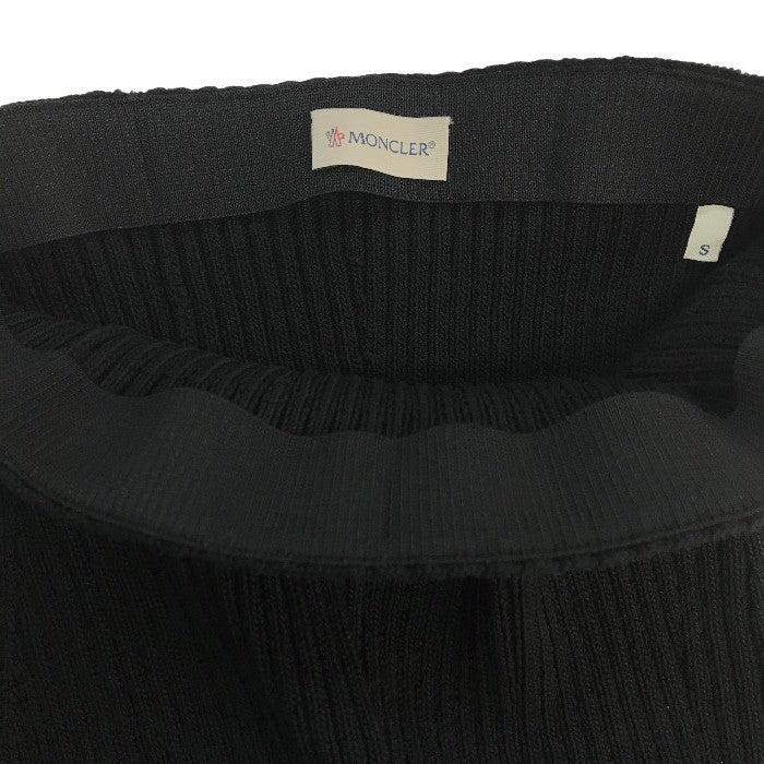 MONCLER モンクレール ロングスカート レディース コットン リブ マーメイド フレア マキシ ブラック Sサイズ H10949H00001 中古 T1