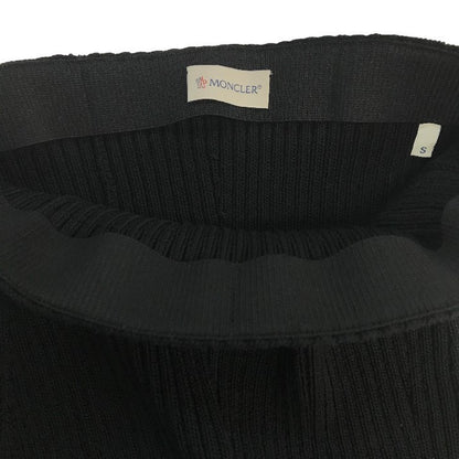 MONCLER モンクレール ロングスカート レディース コットン リブ マーメイド フレア マキシ ブラック Sサイズ H10949H00001 中古 T1