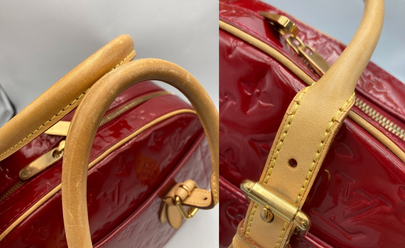 LOUIS VUITTON ルイヴィトン ヴェルニ サミットドライブ トートバッグ ポムダムール M93513 中古 D4