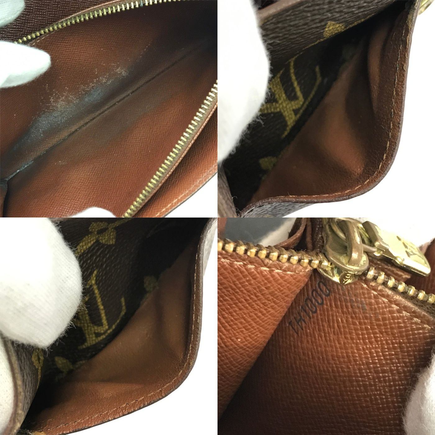 LOUIS VUITTON ルイヴィトン モノグラム ポシェットポルトモネクレディ 長財布 ユニセックス 二つ折り ホック 小銭入れあり ブラウン M61725 中古 T1