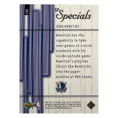 UPPER DECK NBAカード SP AUTHENTIC DIRK NOWITZKI DALLAS MAVERICKS /2000 #150 中古 IT2