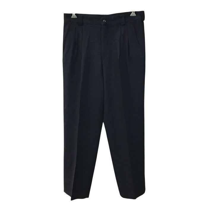 GIANNI VERSACE ヴェルサーチ ジャケット/パンツ スーツ上下セット メンズ 春秋 ダブルブレスト 4釦 4つボタン 無地 ツータック ブラック 52サイズ 中古 T1