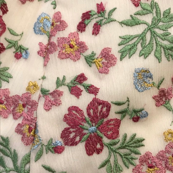 TOCCA トッカ WOODHAM EMB ワンピース レディース ドレス ポリエステル ノースリーブ 刺繍 花柄 ご家庭で水洗い可 ピンク サイズ2 OPTOIM0340 中古 T1