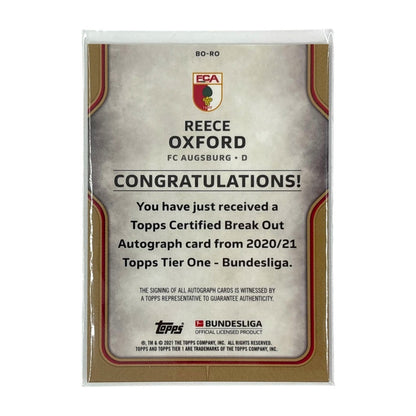 TOPPS サッカーカード TIER ONE REECE OXFORD AUGSBURG 024/125 #BO-RO 中古 IT1