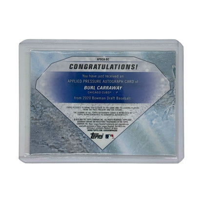 TOPPS MLBカード BOWMAN CHROME BURL CARRAWAY CHICAGO CUBS 05/25 #APDCA-BC 中古 IT1