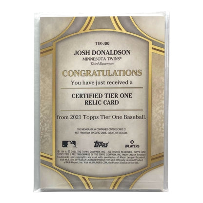TOPPS MLBカード TIER 1 JOSH DONALDSON MINNESOTA TWINS /399 #T1R-JDO 中古 IT2