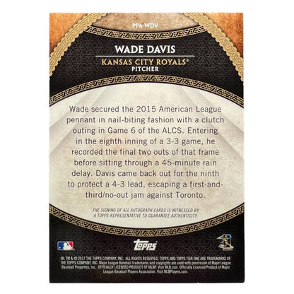 TOPPS MLBカード TIER ONE WADE DAVIS KANSAS CITY ROYALS /300 #PPA-WDV 中古 IT2