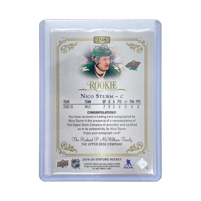 UPPER DECK NHLカード STATURE NICO STURM WILD 108/199 #198 中古 IT1