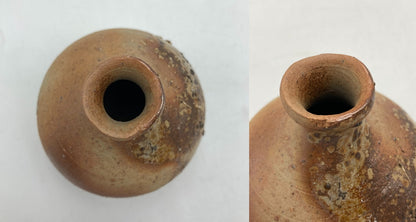 備前焼 岡山県重要無形文化財保持者 藤原建 備前小徳利 中古 D4