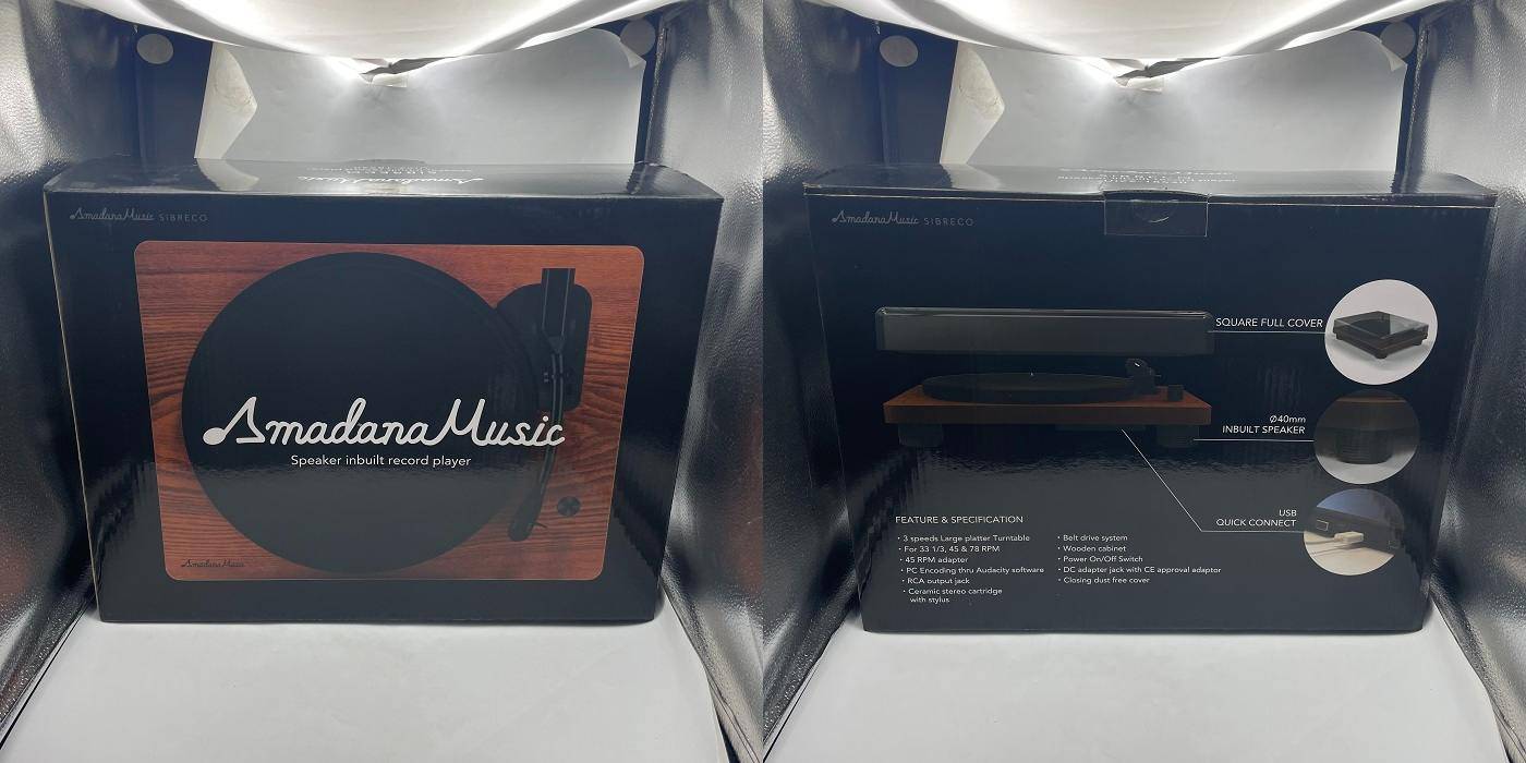 Amadana Music SIBRECO レコードプレーヤー  UIZZ-18520 アマダナ EP LP ターンテーブル ドーナツ盤 中古 R4