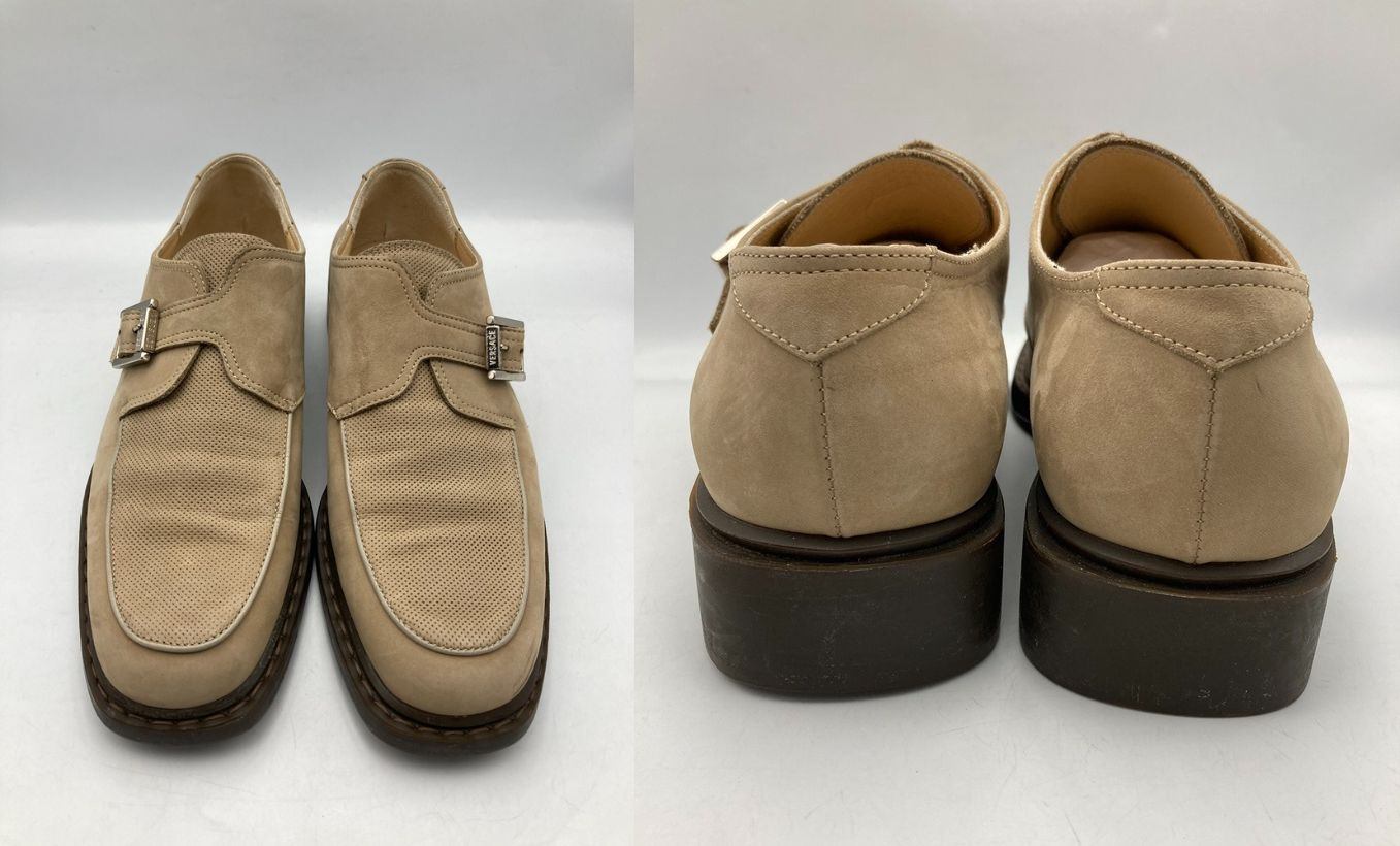 GIANNI VERSACE ヴェルサーチェ モンクストラップ シューズ サイズ 7 1/2 中古 D4