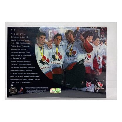 UPPER DECK NHLカード WORLD JUNIOR CHAMPIONSHIPS JOE THORNTON CANADA #116 中古 IT1