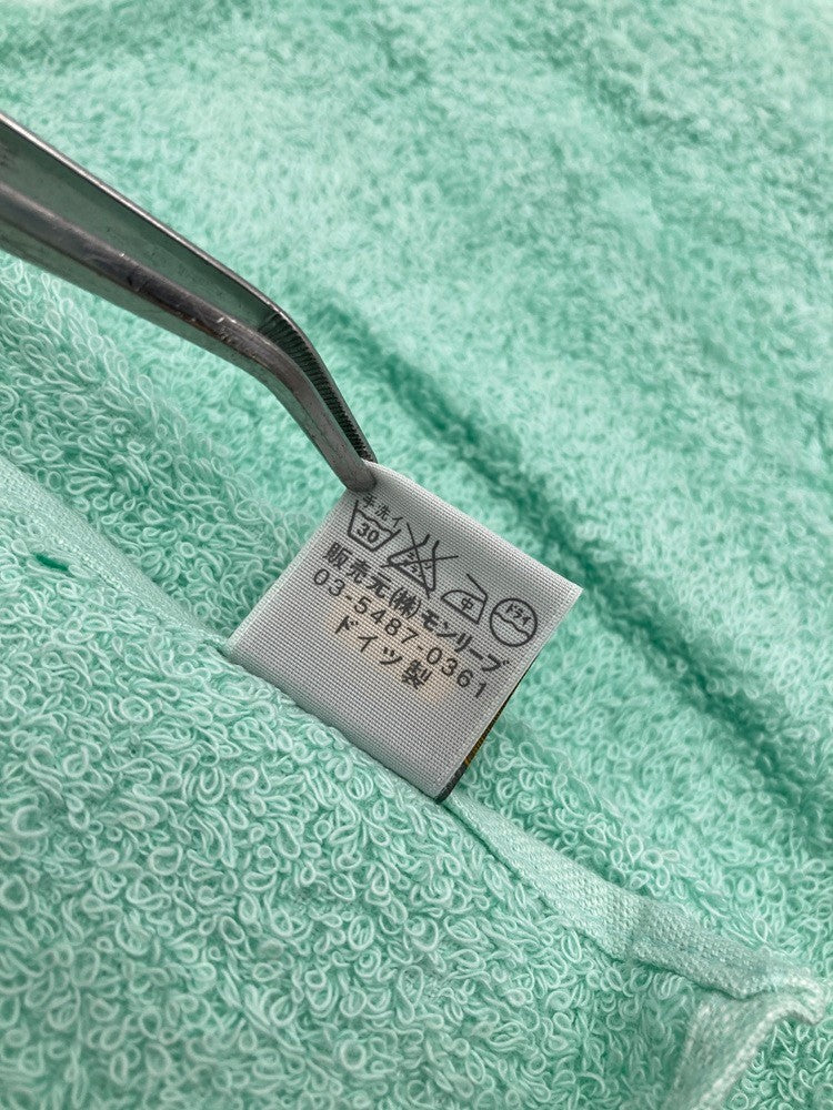 FEILER フェイラー 花柄 フェイスタオル ミントグリーン 中古 D4