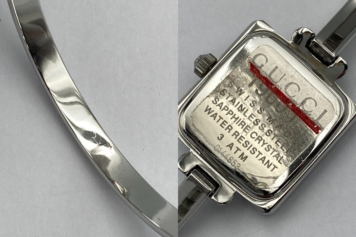 GUCCI グッチ バングルウォッチ スクエア クォーツ 1900L 中古 D4