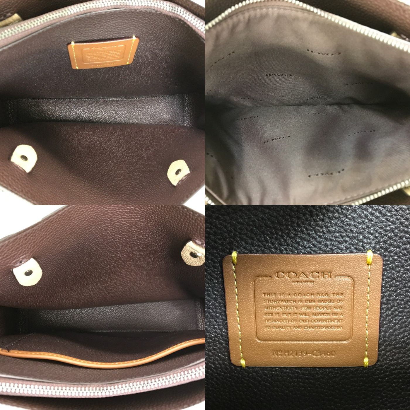 COACH コーチ タイラー キャリーオール ハンドバッグ レディース レザー 2way 斜め掛け ショルダー ベージュ C3460 中古 T1