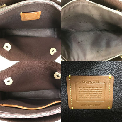COACH コーチ タイラー キャリーオール ハンドバッグ レディース レザー 2way 斜め掛け ショルダー ベージュ C3460 中古 T1