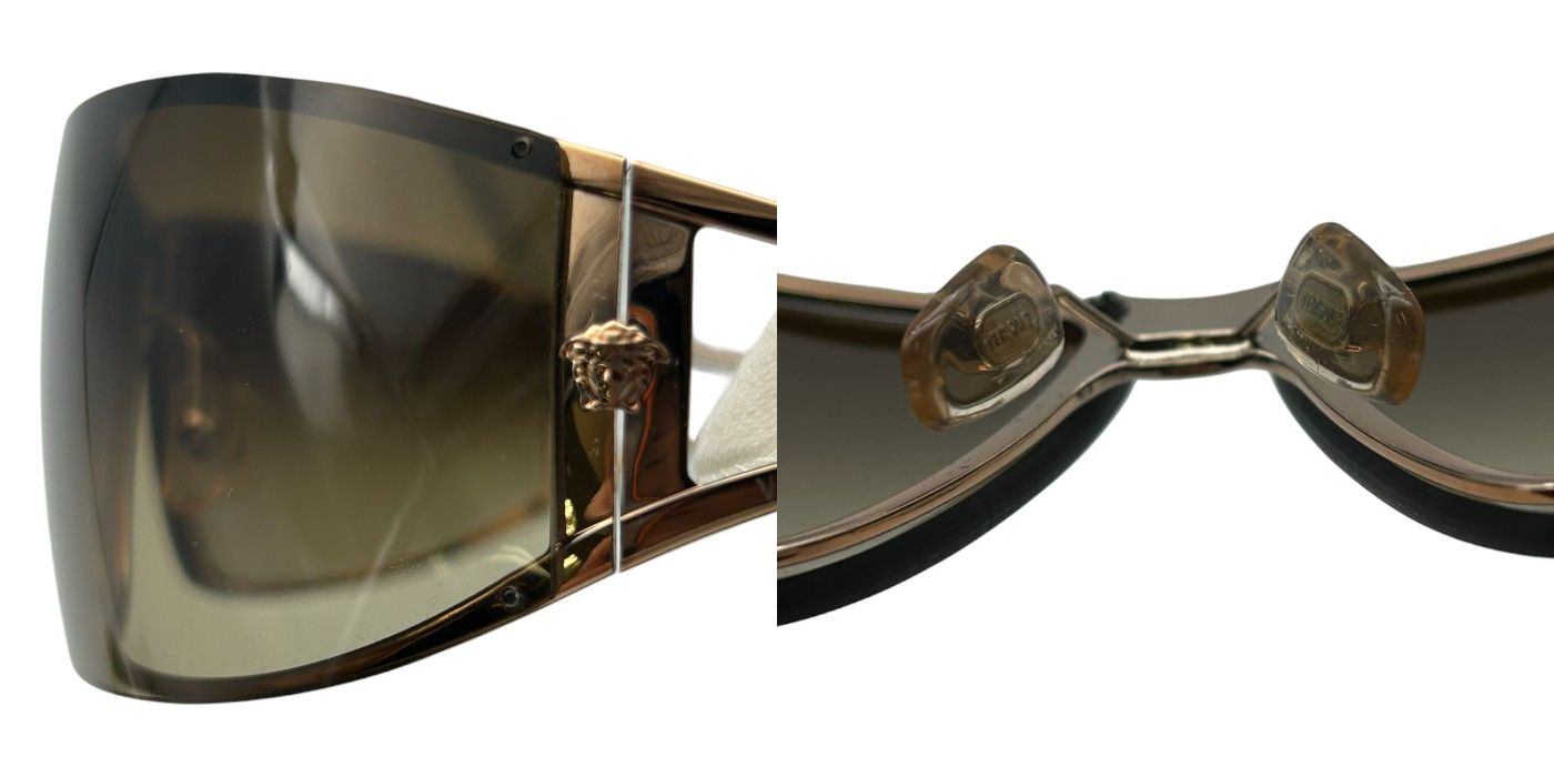 VERSACE ヴェルサーチェ サングラス MOD2045 レディース メンズ フォックス型 中古 W1