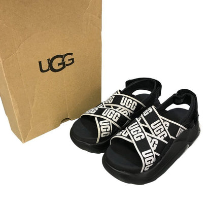 UGG LA Cloud Sandal サンダル レディース ゴムストラップ ロゴ 厚底 ブラック 23cm 1110090 中古 T1