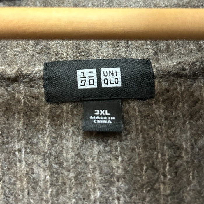 UNIQLO ユニクロ スフレヤーン スタンドカラー カーディガン 3XL トップス メンズ レディース ユニセックス 大きいサイズ ゆったり 中古 W４