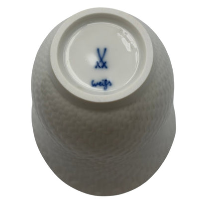 Meissen マイセン 波の戯れ タンブラー ホワイト 洋食器 食器 コップ 中古 W４