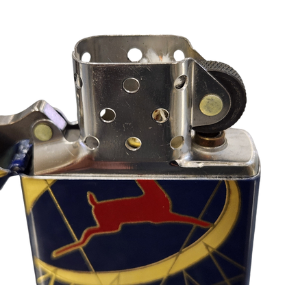 Zippo ジッポー URUSHI B&S DESIGN オイルライター 漆塗り 坂本 鹿 ネイビー 藍色 中古 T1