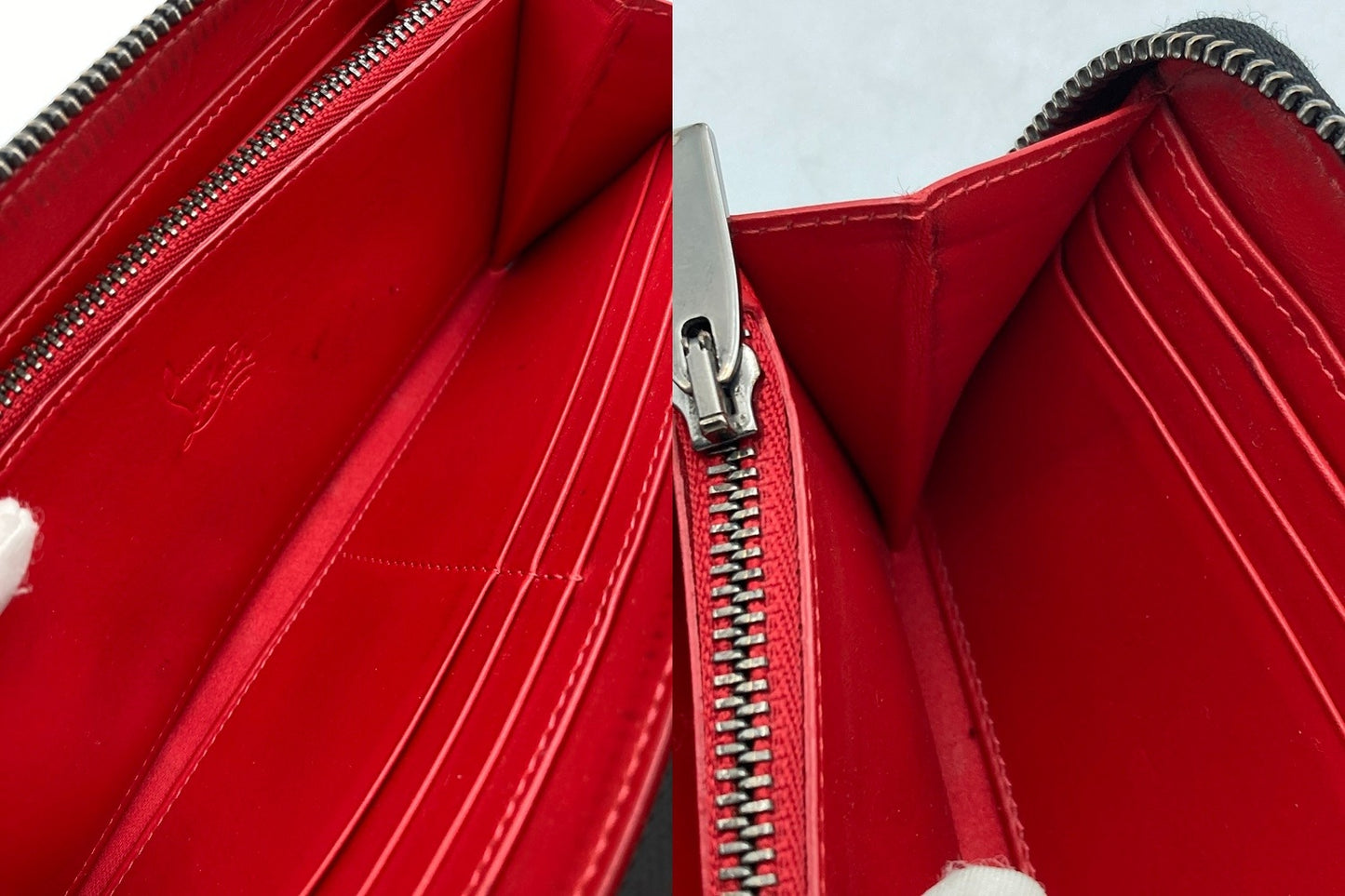 クリスチャンルブタン Christian louboutin パネトーネ スパイク ラウンドファスナー長財布 1175099 中古 D4