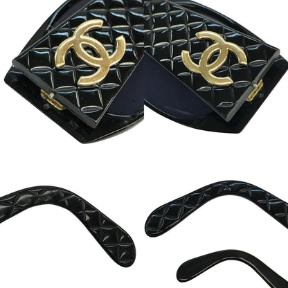 CHANEL シャネル サングラス レディース マトラッセ ココマーク ヴィンテージ フルリム ブラック/ブルー系 01450 94305 中古 T1
