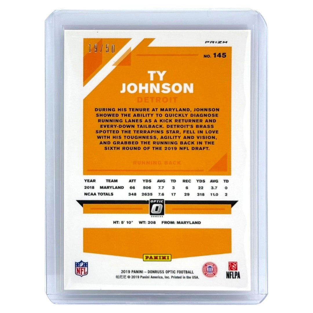 PANINI NFLカード DONRUSS OPTIC PRIZM TY JOHNSON DETROIT LIONS /50 #145 中古 IT1