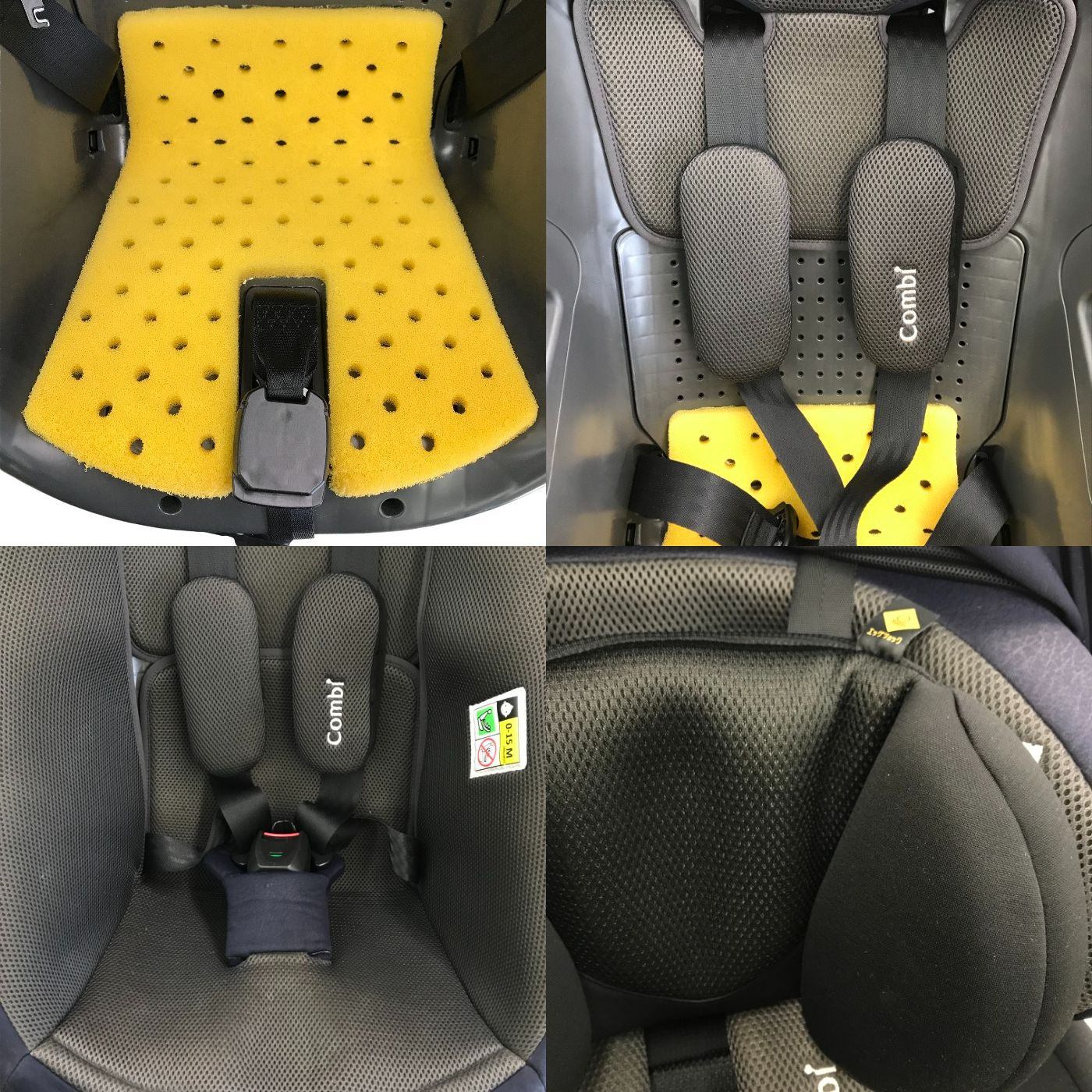 Combi コンビ ホワイトレーベル THE S ISOFIX エッグショック ロッタ チャイルドシート R129適合 360°回転 ウォッシャブル オリゴーリオネイビー ZC-690 中古 T1