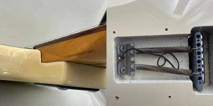 Samick ストラトタイプ エレキギター クリーム ブラック サミック 入門 練習 中古 R4